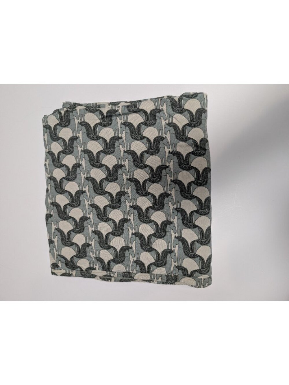 Kate Quinn Bamboo Single Layer Swaddle Blanket Iron Horse Green Baby Blanket